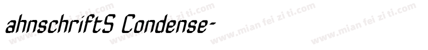 ahnschriftS Condense字体转换